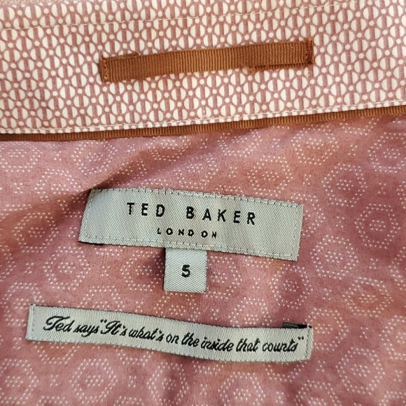 Ted Baker Pink Long Sleeve Button Down Shirt - Picture 5 of 8